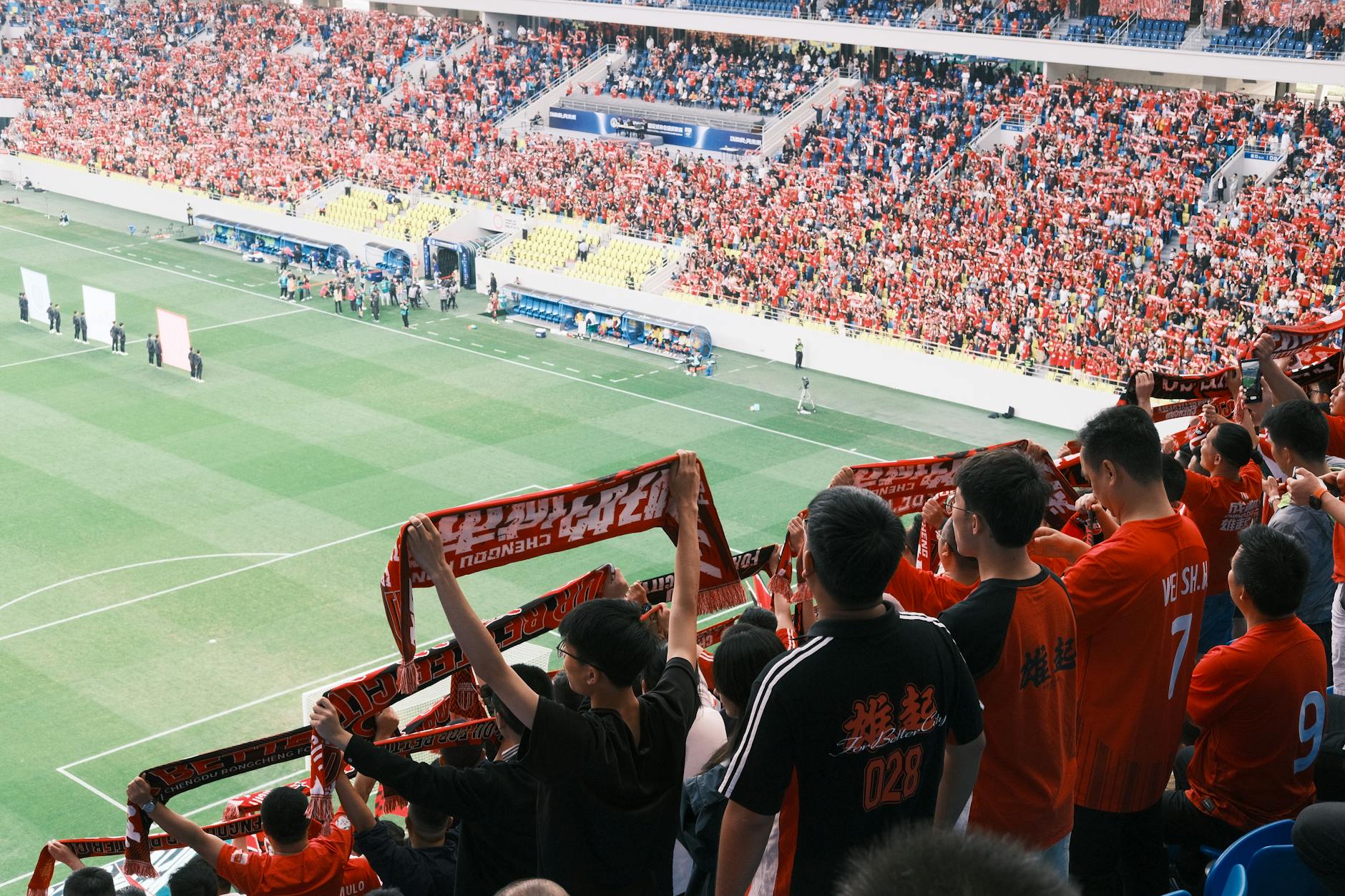Toàn cảnh sân vận động tại Nhật Bản trong ngày thi đấu J League